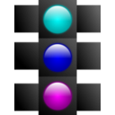 download Traffic Light clipart image with 180 hue color