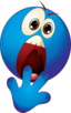Smiley Terrified Blue Emoticon