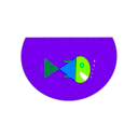 download Fish In Aquarium clipart image with 90 hue color