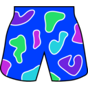 download Colorful Beach Shorts clipart image with 225 hue color