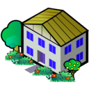 download Iso City Grey House 3 clipart image with 45 hue color