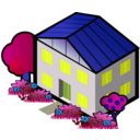 download Iso City Grey House 3 clipart image with 225 hue color