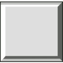 download Square Button Grey 3d clipart image with 90 hue color