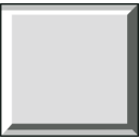 download Square Button Grey 3d clipart image with 135 hue color