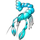 download Crawfish clipart image with 180 hue color
