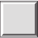 download Square Button Grey 3d clipart image with 315 hue color