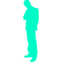 download Thinking Man clipart image with 135 hue color