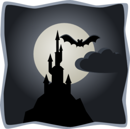Spooky Castle In Full Moon