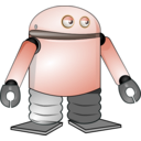 download Cartoon Robot clipart image with 180 hue color