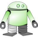 download Cartoon Robot clipart image with 270 hue color