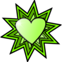 download Love Heart clipart image with 90 hue color