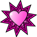 download Love Heart clipart image with 315 hue color