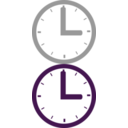 download Clock clipart image with 0 hue color