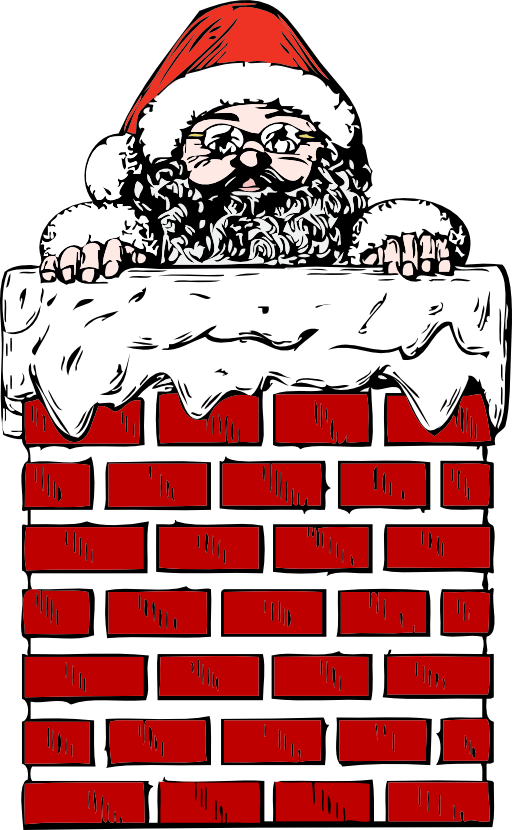 Santa In A Chimney