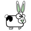 download Bunny clipart image with 135 hue color