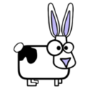 download Bunny clipart image with 270 hue color