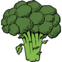 download Broccoli clipart image with 0 hue color