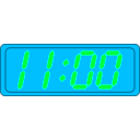 download Digital Clock clipart image with 135 hue color