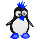 download Tux clipart image with 180 hue color