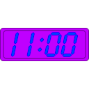 download Digital Clock clipart image with 225 hue color