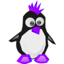 download Tux clipart image with 225 hue color