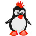 download Tux clipart image with 315 hue color