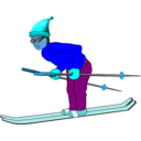 download Ski Man clipart image with 180 hue color
