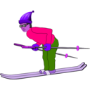 download Ski Man clipart image with 270 hue color