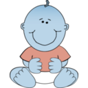 download Baby Boy Sitting clipart image with 180 hue color