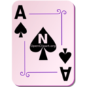 download Ornamental Deck Ace Of Spades clipart image with 270 hue color