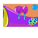 download Landscape Near The River clipart image with 180 hue color