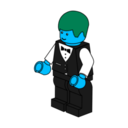 download Lego Town Waiter clipart image with 135 hue color