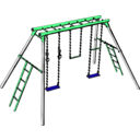 download Swing Set clipart image with 90 hue color