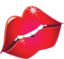 Red Lips Kiss Smiley Emoticon