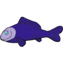 download Green Fish clipart image with 180 hue color