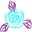 download Rose clipart image with 180 hue color