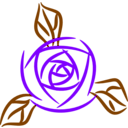 download Rose clipart image with 270 hue color