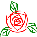 download Rose clipart image with 0 hue color