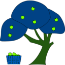 download Apple Tree clipart image with 90 hue color