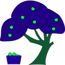 download Apple Tree clipart image with 135 hue color
