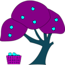 download Apple Tree clipart image with 180 hue color