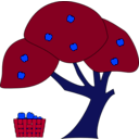 download Apple Tree clipart image with 225 hue color