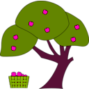 download Apple Tree clipart image with 315 hue color