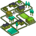 download Rpg Map Symbols Village clipart image with 45 hue color