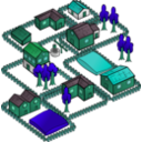 download Rpg Map Symbols Village clipart image with 135 hue color