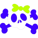 download Girl Skull clipart image with 315 hue color