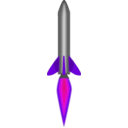 download Rocket clipart image with 270 hue color