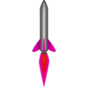 download Rocket clipart image with 315 hue color