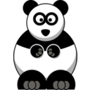 download Cartoon Panda clipart image with 45 hue color