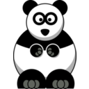 download Cartoon Panda clipart image with 90 hue color